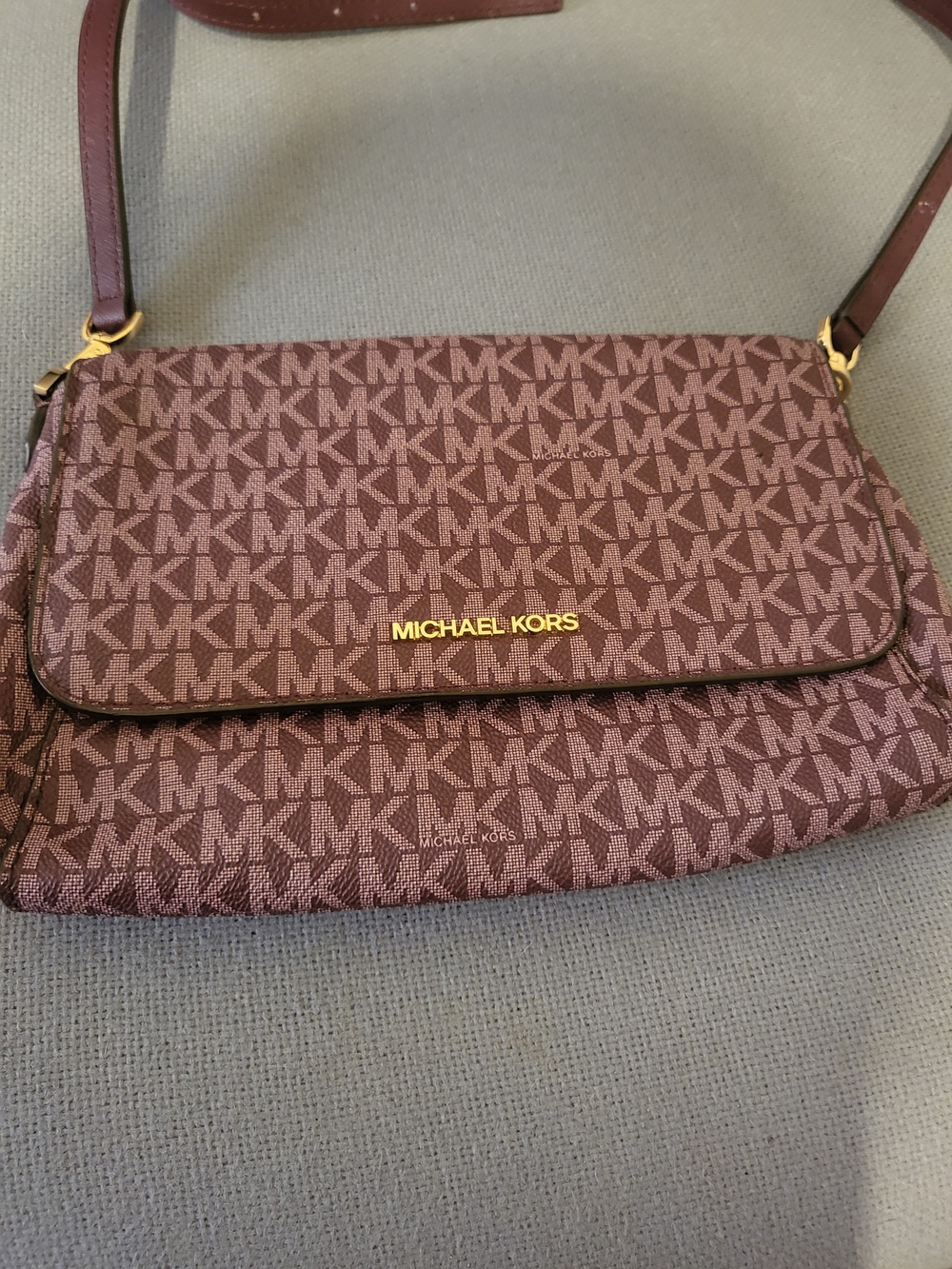 Michael Kors Burgundy Signature Crossbody Bag